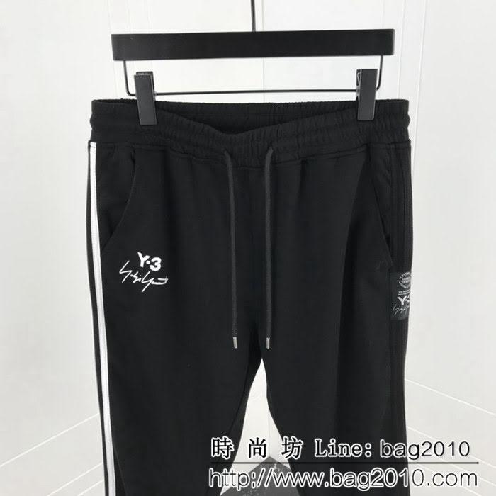 Y-3山本耀司 18SS秋冬新款 品牌logo印花 豎條休閒衛褲 ydi1185